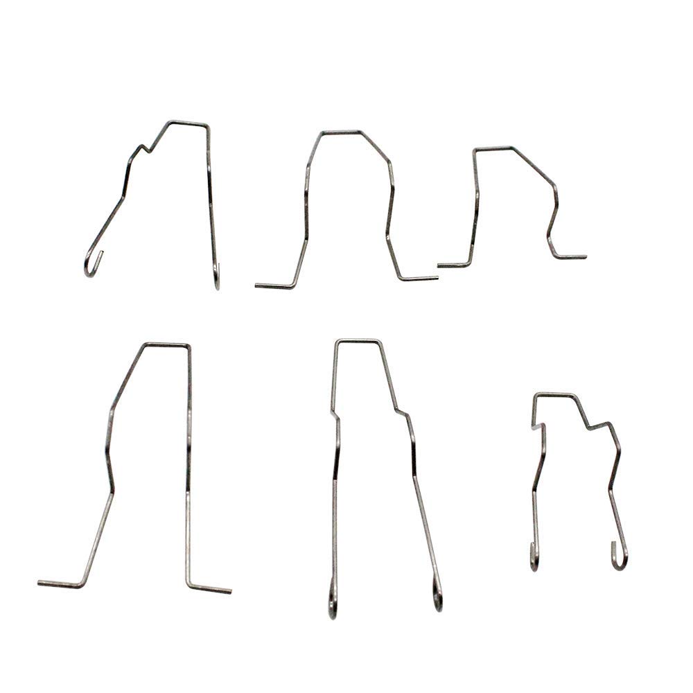 Riloer 6× Steel Headlight Dipped HeadLamp Bulb Retaining Spring Clip Clamp for H1 H4 H7