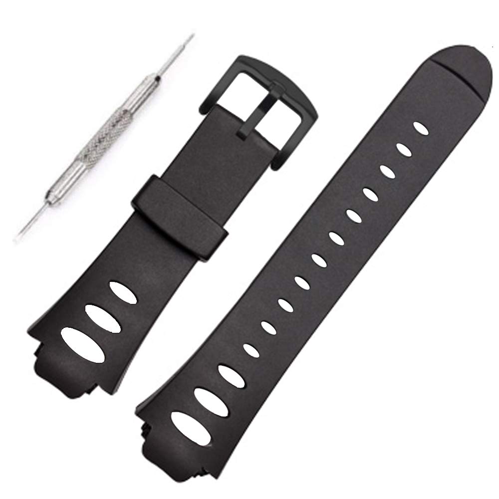 JTMM Rubber Replacement Watch Band Strap For SUUNTO OBSERVER SR X6HRM,Rubber Strap With Metal Connectors