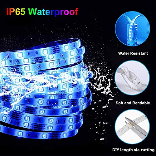 LED Strip Lights, Kavai 10 Metre 300 LEDs Waterproof RGB Light Strip Kit with 44-Keys IR Remote Control, SMD 5050 RGB Colour Changing Rope Lights for Kitchen Garden Home Party Decoration
