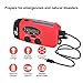GREATONE Weather Radio, Emergency Hand Crank Self Powered Portable Camping AM/FM NOAA Solar Weather Radio with LED Flashlight, 1000mAh Power Bank for iPhone/Smart Phone 088 (red)