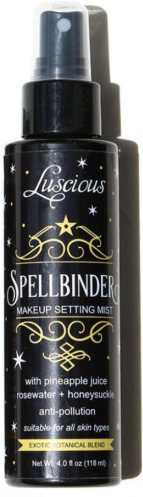 Spellbinder Makeup Setting Spray by Luscious Cosmetics - Made with Real Pineapple Juice, Rosewater, and Honeysuckle - Long Lasting Setting Spray Makeup - (4 fl oz / 118 ml)