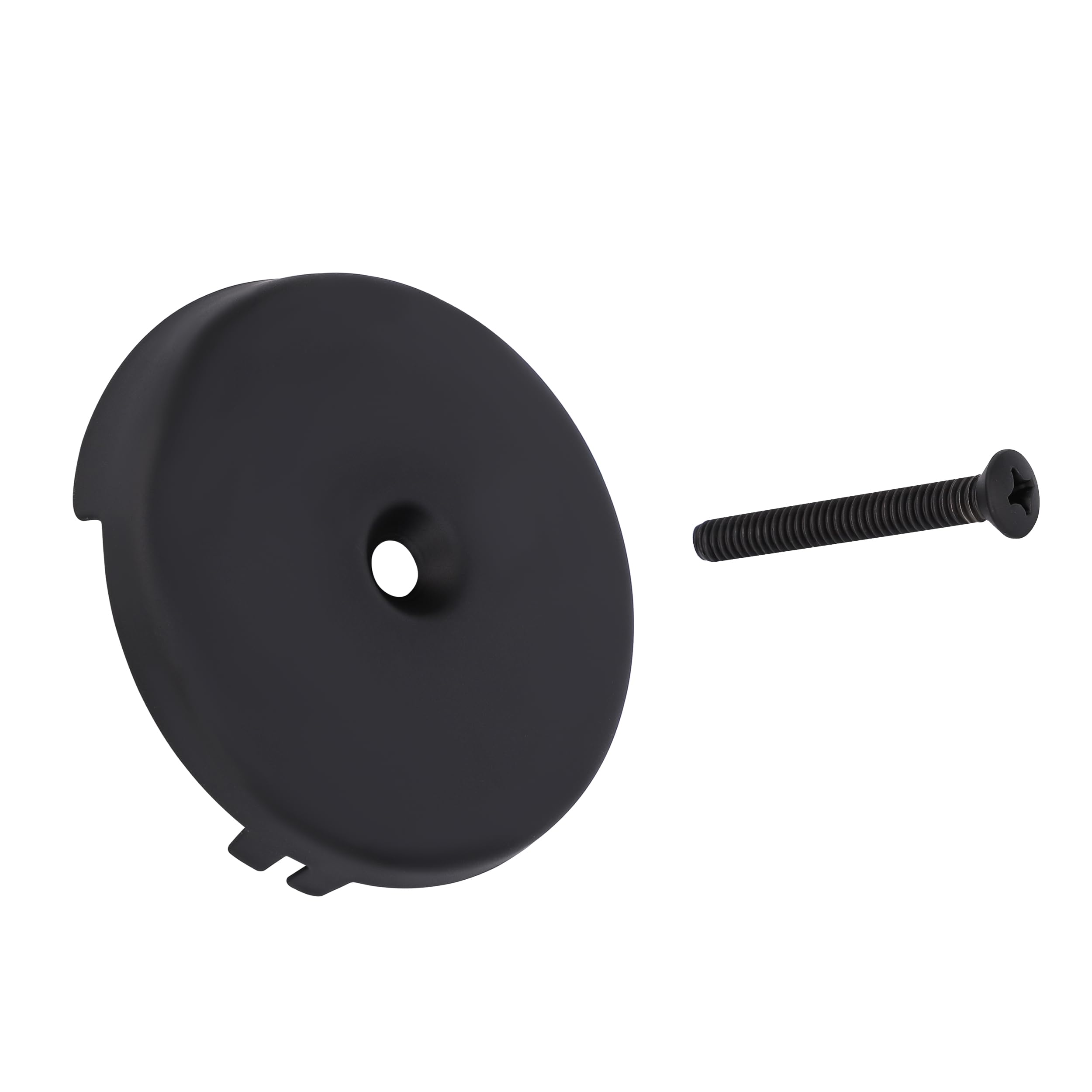 Photo 1 of PRIMSOPH One Hole Overflow Faceplate Tub Drain Trim Kit Conversion Kit Assembly Universal Fine Coarse Thread Replacement Matte Black