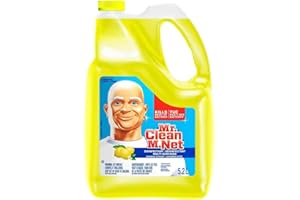 Mr clean 1.4 Gallons (176 oz) Citrus Scent Multi Purpose Cleaner Kitchen Bath Tile Counters & Floors Multi Purpose Cleaner Extra Large Bottle Powerful Cleaning Solution Bundled w/Landsing Pro Ship Bag