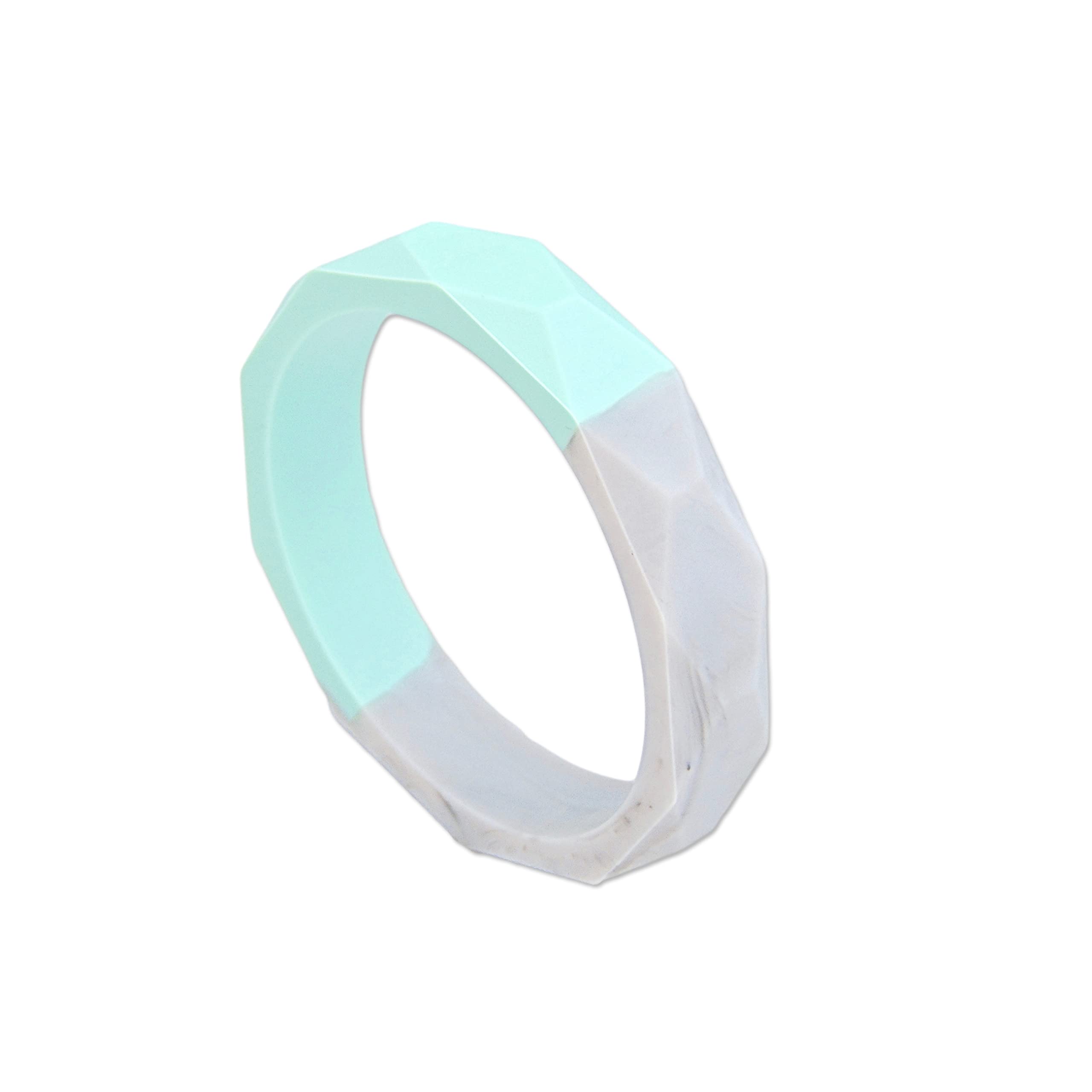 Silicone Mint and Grey Marle Teething Bangle Stylish Jewellery for Mums