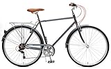 Critical Cycles Beaumont-7 Seven Speed Men's Urban City Commuter Bike, Charcoal, 58cm (Large)