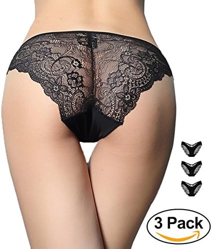 Panbra Womens' Printed Seamless Lace Hipster Bikini Panties Pattern C XL