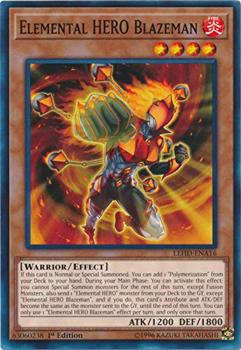 Yu-Gi-Oh! - Elemental Hero Blazeman - LEHD-ENA16 - Common - 1st Edition - Legendary Hero Decks - Destiny Hero Deck