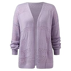 ADJHDFH Cardigan For Women Short Sleeve Eyelet