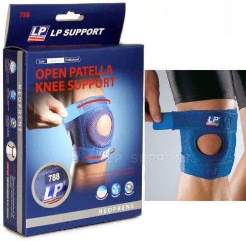 WOMUL LP 788 Open Patella Knee Support Neoprene Braces Blue for Strain Protective Gear