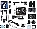 H-PRO Black 4 Premium Quality Sports Action Waterproof Camera 170° Wide Angle View Full HD1080p 12MP 30m/92ft Water Resistant WiFi 22 Accessories 8GB Kingston SD Card Bikes Helmet Diving Snorkelling