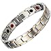 Men Sleek Steel Magnetic Therapy Bracelet in Velvet Gift Box with Free Link Removal Tool,8.66
