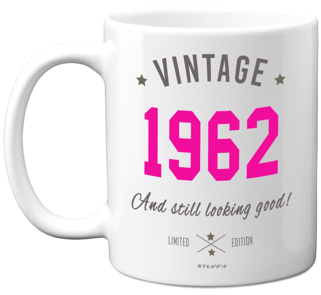 Stuff4 Vintage 1962 Mug - 1962 Birthday Gifts for Women, 63rd Birthday Gifts for Women, 63rd Birthday Mug, 63rd Mugs for Women, 63rd Mug Ceramic Dishwasher Safe Premium Mugs