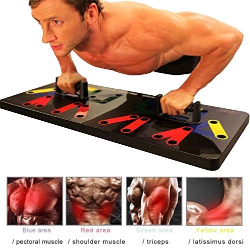 GOBEAUTY Push Up Rack Board 9 in 1 Body Building Fitness Exercise Tools Men Women Push-up Stands for Gym Body Training 2019