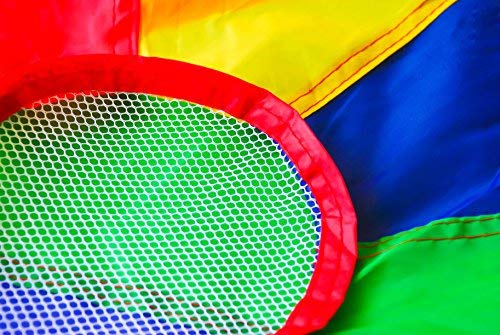 image for VOMLine Play Parachute for Kids with Smudge Resistant-Handles, Proper 