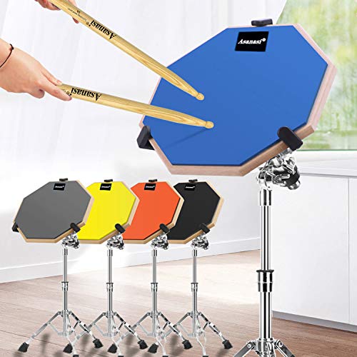 WeiMeet Drum Pad 12 Inches Drum Practice Pad Silent Drum Pad with 1 Pair Drum Sticks