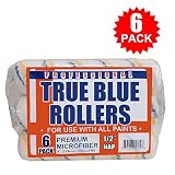 True Blue Professional Paint Roller Covers, Best for All Types of Paint (6, 1/2" Nap)