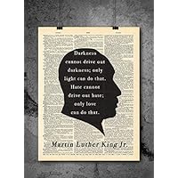 Martin Luther King Jr. - Quotes - Vintage Dictionary Print 8x10 inch Home Vintage Art Abstract Prints Wall Art for Home Decor Wall Decorations For Living Room Bedroom Office Ready-to-Frame