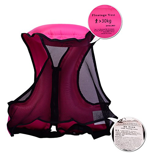 Life Jacket Adult Inflatable Swim Vest For Snorkeling By OMOUBOI,Suitable For 80-220lbs - Thumbnail 3