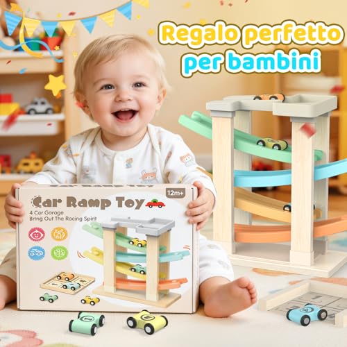 Toyzey Montessori Toys for 1 2 Year Car Toys Ball Track