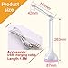 Sakruda LED Desk Lamp,Battery Operated Touch Table Lights,Foldable Eye Protection Book Light for Kids,Dorm,Reading Lamps for Bed,Study,Living Room with USB Charging Port,3-Levels Dimmer,Night Light