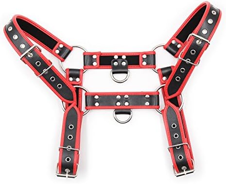 Men's Faux Leather Harness Belt Body Chest Adjustable Wyenliz