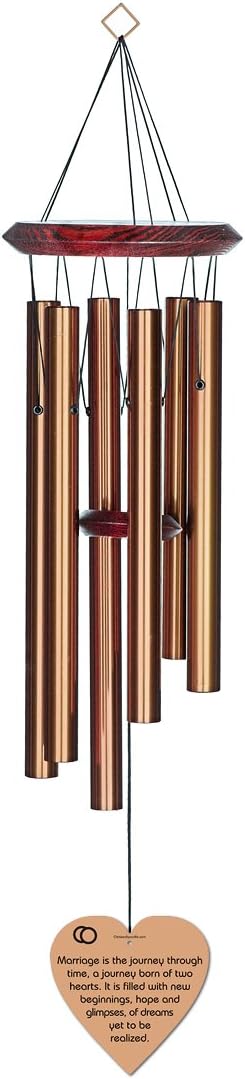 Chimesofyourlife marriage journey-heart-27-bronze Marriage Journey Wedding Wind Chime, 27-Inch, Bronze