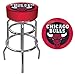 Bar Stool - Chicago Bulls Logo Stool with Foam Padded Seat - Swivel Chair for Game Room, Garage, or Home Bar by Trademark Global