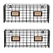 Wall35 Amalfi Metal Wire Baskets for Kitchen Pantry Organization and Storage, Wall Mounted Fruit Basket Set of 2 with 20 S Hooks, Black