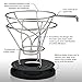 Bolio Pour Over Stainless Steel Coffee Cone Shaped Basket Filter Dripper and Cradle Stand used with Popular V60 Filters like Melitta, Cuisinart, Hario, Chemex – Maximum Flavor Extraction (Vortex 2)