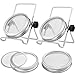 Skylety 4 Pack Stainless Steel Sprouting Jar Lid with 2 Pack Stainless Steel Sprouting Stands for Wide Mouth Mason Jars Canning Jars to Make Sprout, White
