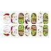 Naimo 5 Pack Christmas False Nail Art Sticker Wrap Nail Stickers Decals Nail Stickers Decorations Tips