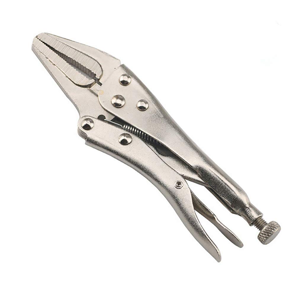 SUPERTOOL Self Lock Pliers 10" Mole Grips Adjustable Long Nose Welding Self Hrip Pliers for Riveting Welding Grinding and Other Machining