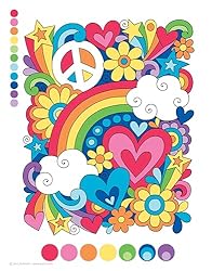 Notebook Doodles Peace, Love, and Music: Color