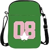 KUIYAI Sorority Paraphernalia Crossbody Bag Since 1908 Gift Pink Green Sorority Carryon Bag Black Greek Sorority Gift