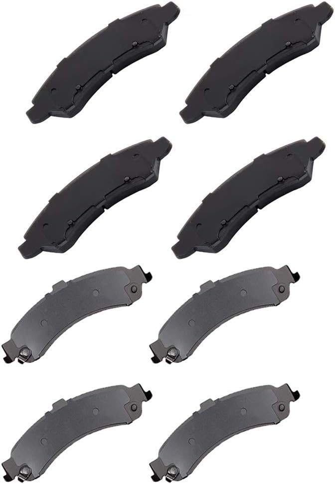 LSAILON Ceramic Brake Pads Kits 8Pcs Brake Pads Full Fit Chevy Astro/Tahoe Chevy Avalanche/Suburban/Silverado 1500 GMC Safari/Sierra 1500/Yukon/Yukon XL 1500 with D1092 D834