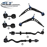 DLZ 6 Pcs Front Suspension Kit-Lower Control Arm Ball Joint Assembly Tie Rod Assembly Sway Bar Compatible with 1992 BMW 320i 1992-1995 BMW 325i 325is 1992-1999 BMW 318i 1998-1999 BMW 323I 323is K80531