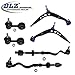 DLZ 6 Pcs Front Suspension Kit-Lower Control Arm Ball Joint Assembly Tie Rod Assembly Sway Bar Compatible with 1992 BMW 320i 1992-1995 BMW 325i 325is 1992-1999 BMW 318i 1998-1999 BMW 323I 323is K80531