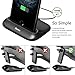 iphone Charging Station, Hizek 2.4A Max Lightning Charging Dock Charger Stand Cradle Smartphone Holder for iPhone 7/7Plus/6s/6sPlus/6/SE(Black)