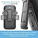 DuraForce Pro Case, Cellularvilla Kickstand Belt Clip Holster Case with Tempered Glass Screen Protector for Kyocera Duraforce Pro E6810 E6820 E6830 E6800 E6833 - Black