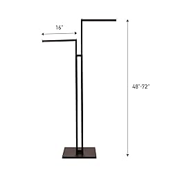 SSWBasics Black 2-Way Adjustable Clothing Rack with