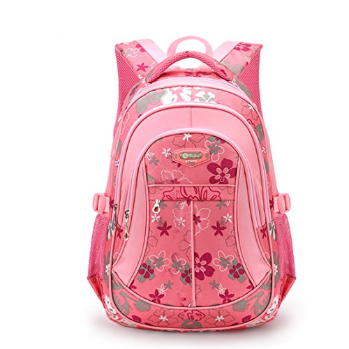 Neonr New School Bags Girls Boys Backpack Fashion Bookbag for Kids Middle School Shoulder Bag (Pink)