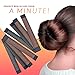 Women's Hair Bun Maker French Twist Hair Fold Wrap Snap by Andlane (2 Black, 2 Brown Snap)