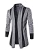 uxcell Men Cardigans Shawl Collar Patchwork Knit Drap Open Front Long Cardigan Sweater Gray S US 36