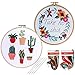 Heflashor Embroidery Kit Cross Stitch Kit for Beginners Embroidery Kit for Beginner Animal Flowers Plant Pattern Cross Stitch Needlepoint Kit Funny Embroidery Starter Kit for Decor,2 Embroidery Hoops