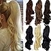 Claw Ponytail Extension Short Curly Wave 145G Thick Jaw Ponytails Pony Tail Hairpiece Clip in Hair Extensions Real Natural as Human Synthetic Fibre for Women 18 inch bleach blonde