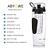 Adywe Fruit Infuser Water Bottle and Insulating Sleeve, 32 Oz, Durable, Eco-Friendly Tritan, for sport plastic Water bottle(black)