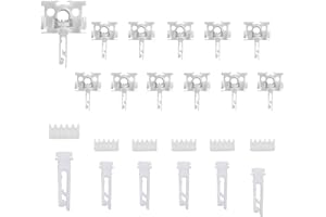 12Pcs Vertical Blind Repair Carrier with Stem and Gear,6Pcs Vertical Blinds Replacement Stem and Gear, Vertical Blinds Repair