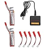 Holy Stone 5 in 1 Fast Battery Charger(Max Current 2.5A Input) with 2 x UDI 818A 3.7v 500mAh Batteries