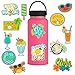 Cute Summer Beach Holiday Vinyl Stickers[14PCS] for HydroFlasks Water Bottles Laptop - Lovely Sea Crab Turtle Coconut Ice Cream Cooler Watermelon Sunshine Sticker for Teens, Girls, Women, Feminis