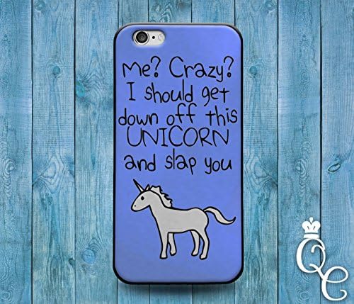 *BoutiqueHouse* iPhone 4 4s 5 5s 5c SE 6 6s plus + iPod Touch 4th 5th 6th Generation Cute Custom Blue Unicorn Quote Phone Cover Weird Funny Girl Animal Case(iPhone 5c)